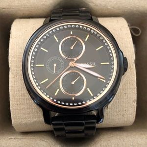 Fossil Black Stainless Steel Watch